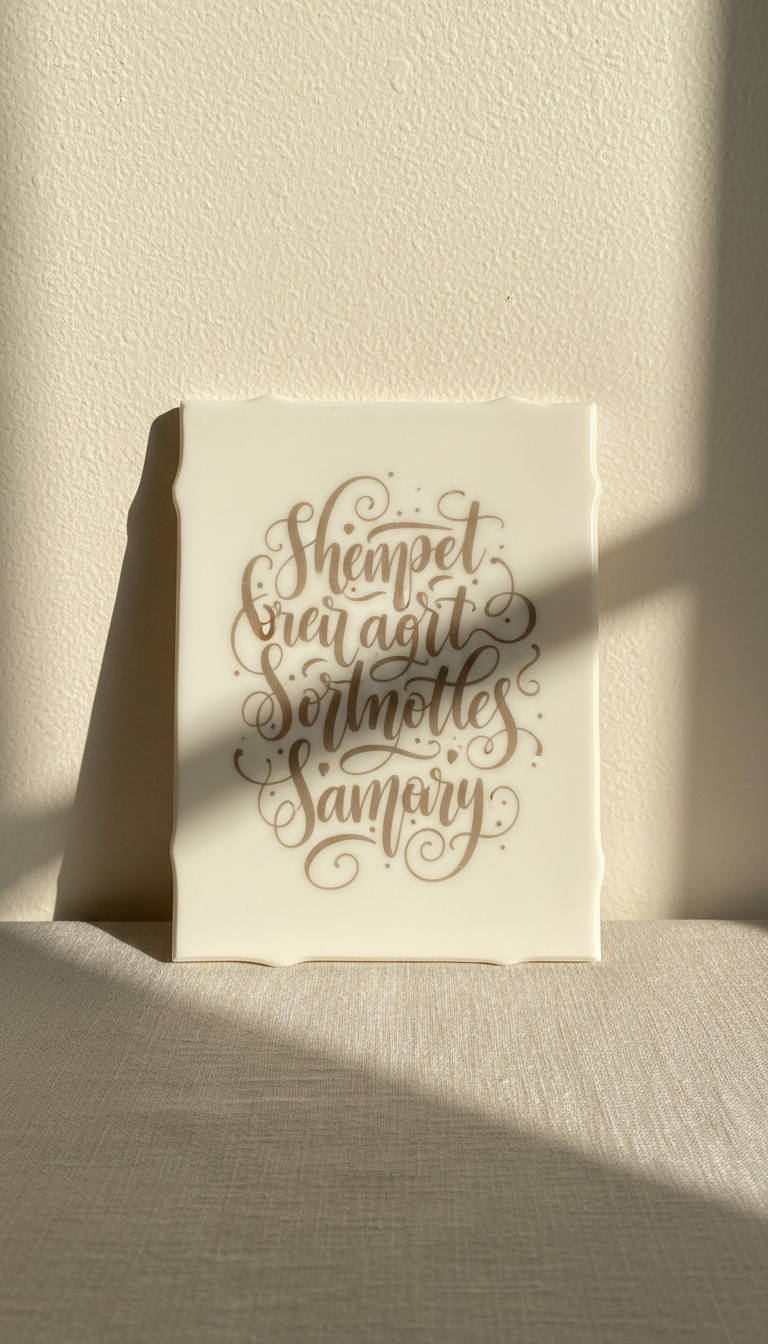 Hand-Lettered Resin Scripture Plaque